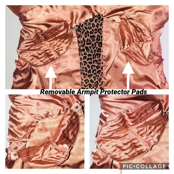 Pamela McCoy LEATHER Leopard Jacket M - Picture 4 of 8